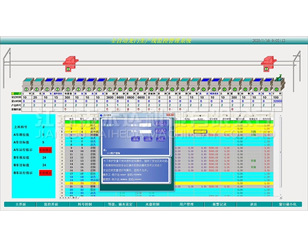金华全自动龙门生产线监控管理系统